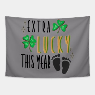 Pregnancy Announcement in St. Patrick's Day - Extra Lucky This Year Tapestry