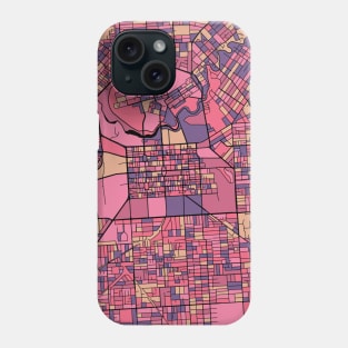 Adelaide Map Pattern in Purple & Pink Phone Case