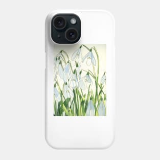 Snowdrops watercolour painting Phone Case