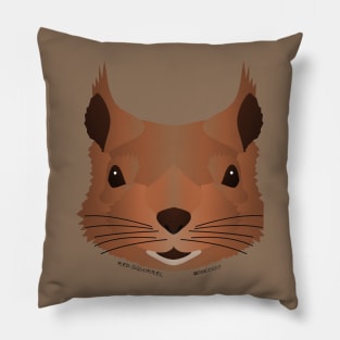 Baby Red Squirrel Face Pillow