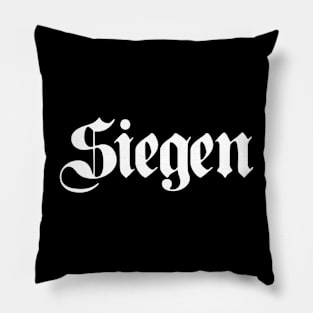 Siegen written with gothic font Pillow