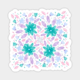 Blue Floral Garden Magnet