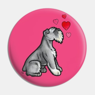 Miniature Schnauzer love Pin