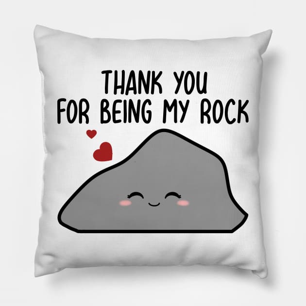 Thank you for being my rock Pillow by medimidoodles