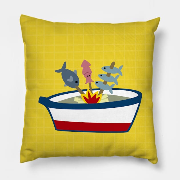 Fish Brochette Pillow by soniapascual