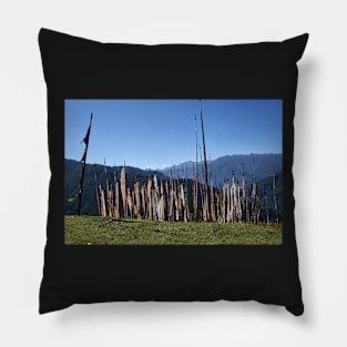 On the Road in Bhutan Pillow