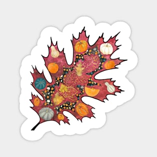 Abstract Halloween Leaf - simple design Magnet