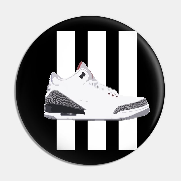 AJ 3 Pin by Buff Geeks Art