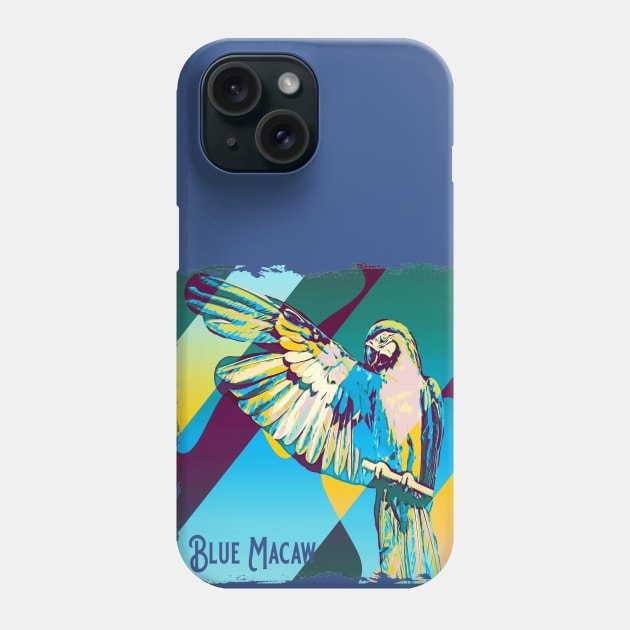 Blue Yellow Macaw Phone Case by SpottydoggCreatives