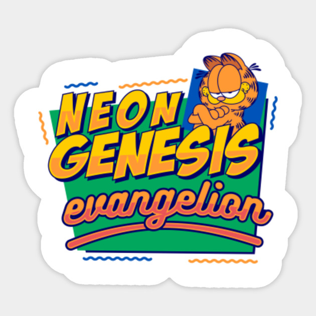Neon Genesis Evangelion Garfield Memes Evangelion Sticker Teepublic Uk