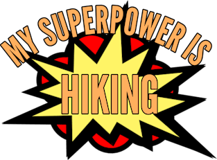 Hiking t-shirt designs superpower Magnet