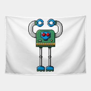 Pixel Robot 130 Tapestry