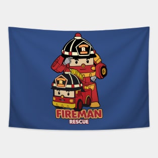 Robocar Fireman Tapestry