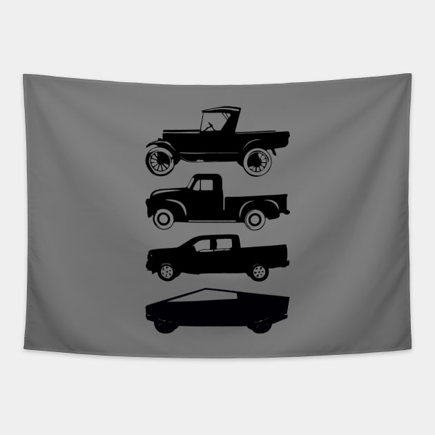 The Evolution of the Pickup Truck Tapestry by jon.jbm@gmail.com