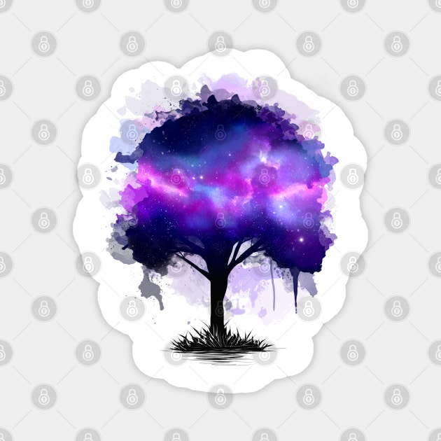 Galaxy tree Magnet by akerly