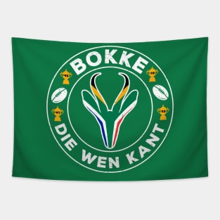 South Africa Die Wen Kant Funny Vintage T-Shirt | Springbok Head & Flag 2023 2019 2007 1995 | Nou Gaan Ons Braai | Lekker Tapestry