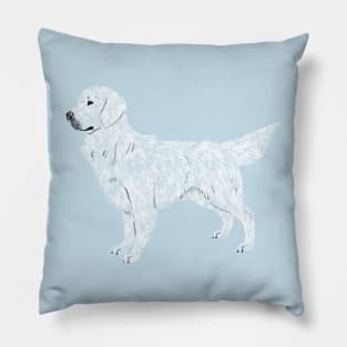 I Love my English Cream Golden Retriever Pillow