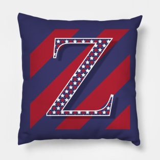 Old Glory Letter Z Pillow