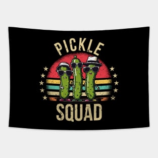 Pickle Squad Funny Pickles Tapestry