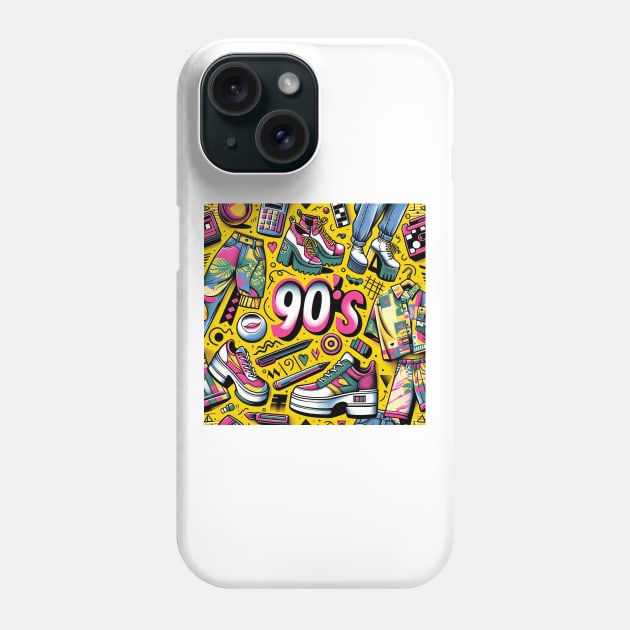 Retro 90s Vibe - Vintage Style Fashion Tee Phone Case by NedisDesign