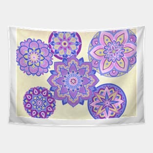 mandala in violet shades Tapestry