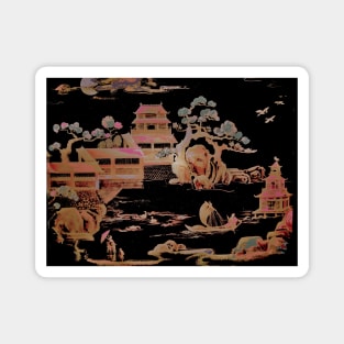 PAGODA BLACK PINK   ,,,House of Harlequin Magnet