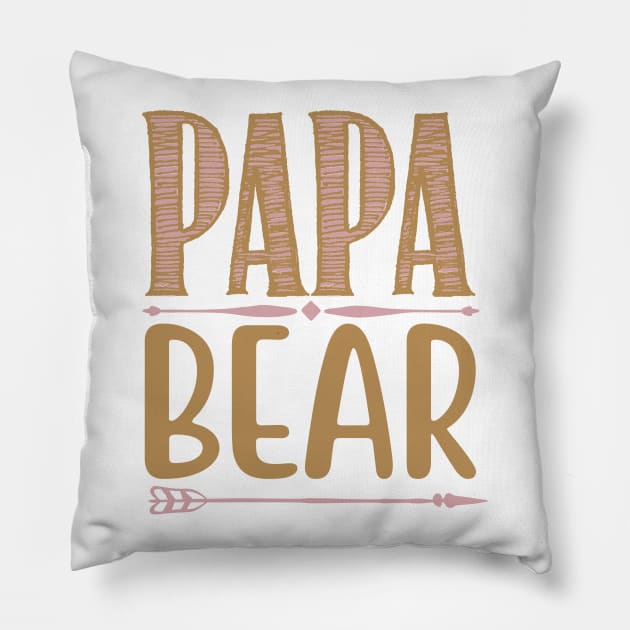 Papa Bear Pillow by TeeValley