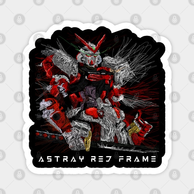 Astray Red on Scribble Magnet by CoretanVector