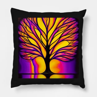 Bright Glow Tree of Life Pillow