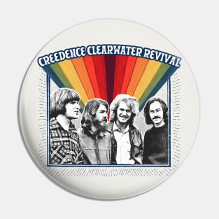 Creedence Clearwater Revival /\/ Original Vintage Style Fan Artwork Pin