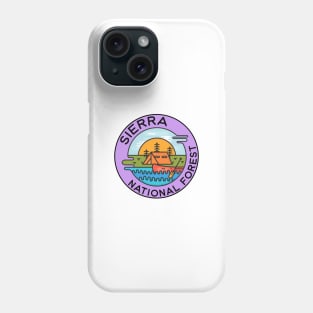 Sierra National Forest California Camping Canoe Phone Case