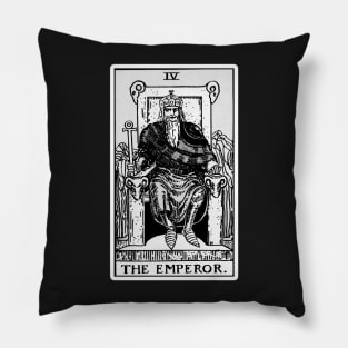 IV. The Emperor Tarot Card | Black and white Pillow