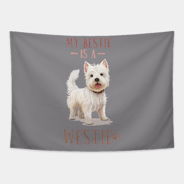 Westie Tapestry by Iuliana