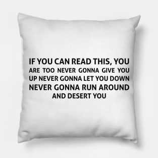 RickRolled Pillow