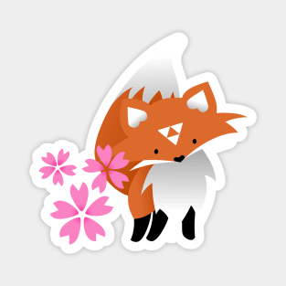 Kawaii Sakura Fox Magnet