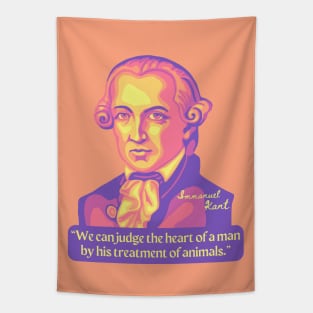 Emmanuel Kant Portrait and Quote Tapestry