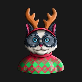 Ugly Christmas Cat Kitty Novelty Meeowee Catmas Gift T-Shirt