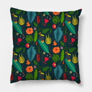 Jungle design, jungle illustration. Bring the rainforest into your home. Pillow