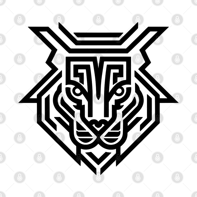 The Tiger Head (Black) by WildyWear