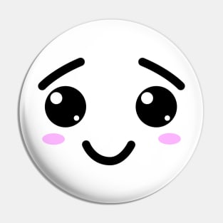 Cute Kawaii face smiling Pin