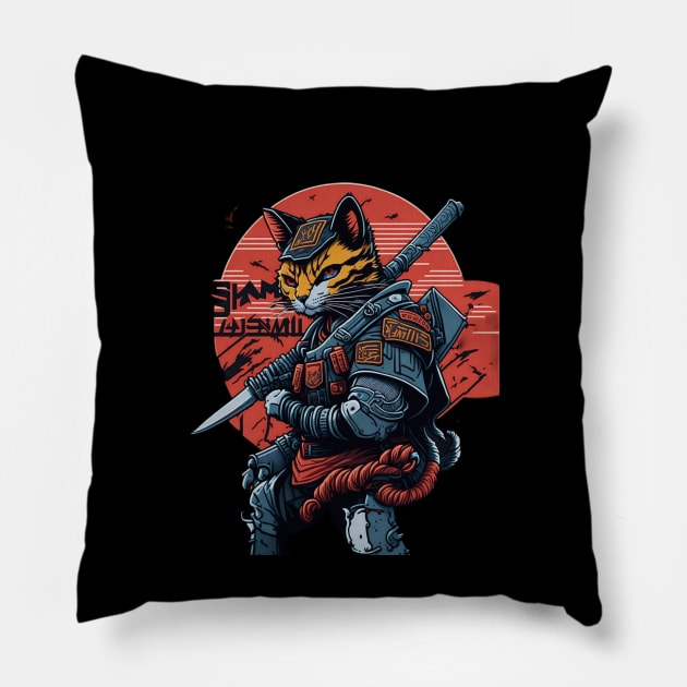 Hip hop cat Pillow by Rizstor