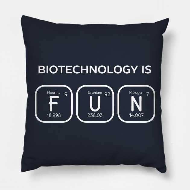 Biotechnology Is Fun Periodic Table Pillow by happinessinatee