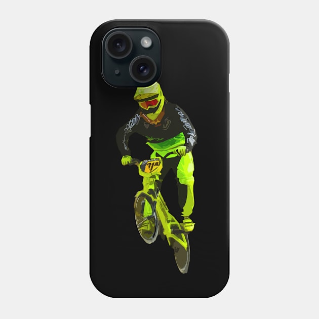 bmx lime green Phone Case by rickylabellevie