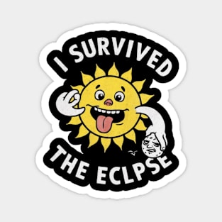 I Survived The Eclipse Funny Eclipse 2024 shirt -Eclipse Tee Magnet