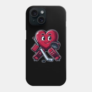 Valentine's Day Ice Hockey Goalie Team Player Phone Case