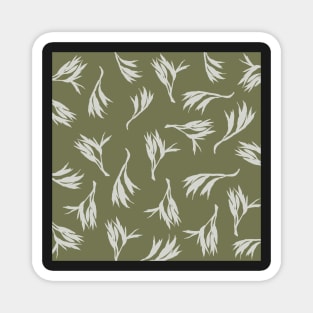 Harakeke Flax Seed Pods (Olive green and light grey) Magnet