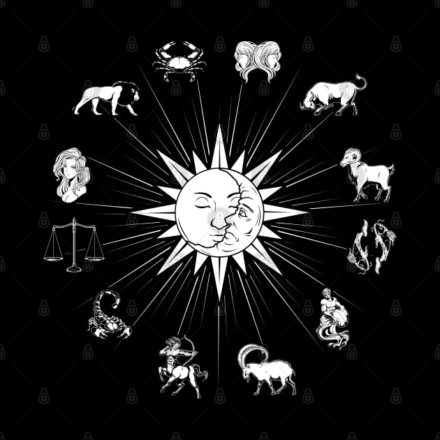 Sun and Moon - all zodiac signs by Modern Medieval Design