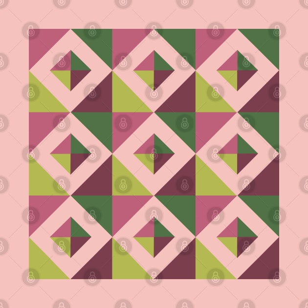 Friendship Pink Patchwork Pattern by Nuletto