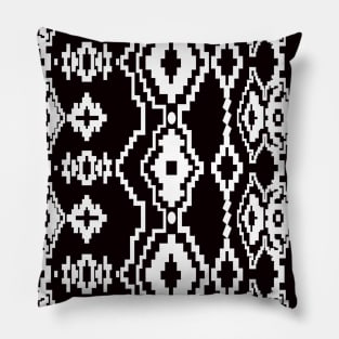 Black and white geometric abstract design Pillow