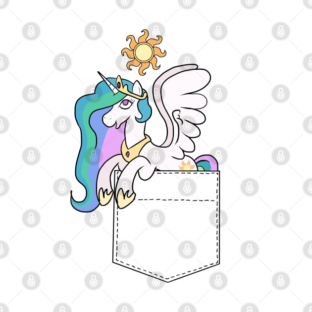 Pocket Princess Celestia by AmyNewBlue